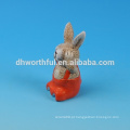 Presente de Páscoa de terracota, adoráveis ​​figurinhas de cerâmica de coelhinho de Páscoa em alta qualidade